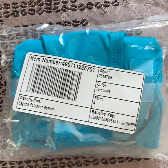 Vitamin A Laguna Foldover Bottom in Turquoise - Picture 2 of 12